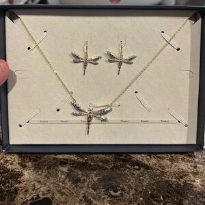 Stauer Dragonfly Nouvelle Necklace & Earrings